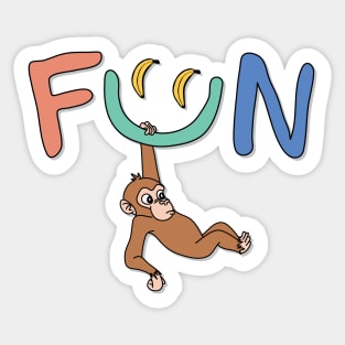 Monkey fun Sticker